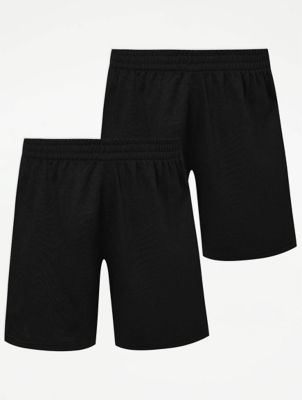 Black School Football Shorts 2 Pack