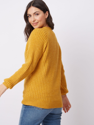 asda mustard cardigan