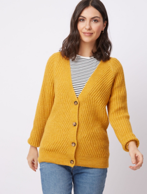 asda mustard cardigan