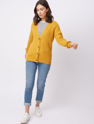 asda mustard cardigan