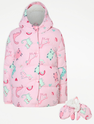 pink dinosaur coat