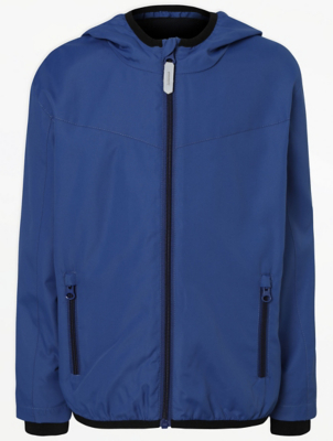Blue Hooded Lightweight Jacket