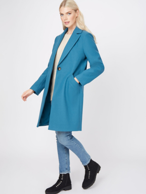 asda teal coat