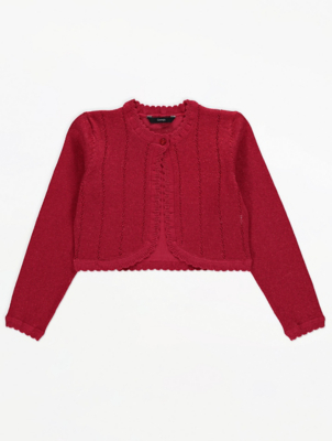 red glitter cardigan