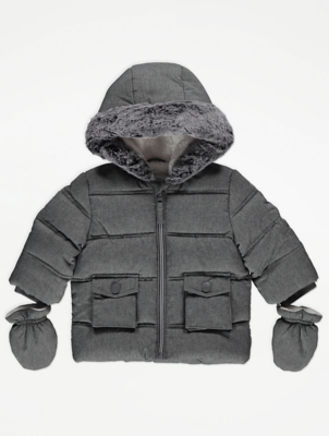 baby coat with mittens