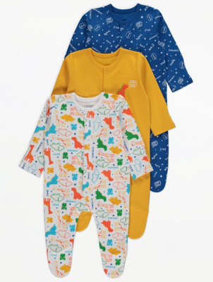 asda baby boy sleepsuits