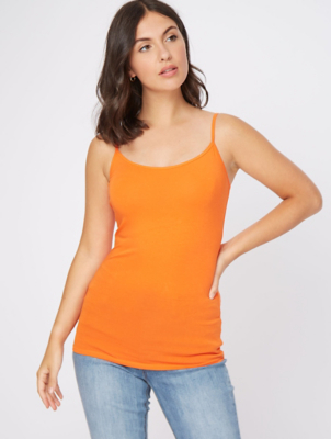 womens orange vest top