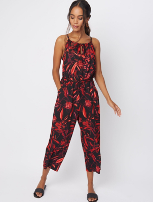 womens red jumpsuit uk