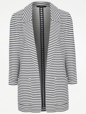 white jersey blazer