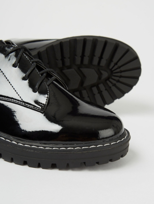 asda black flat shoes