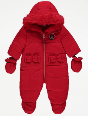 asda snowsuit baby girl