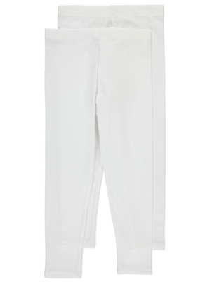 asda girls white leggings