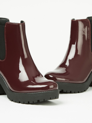 asda burgundy boots