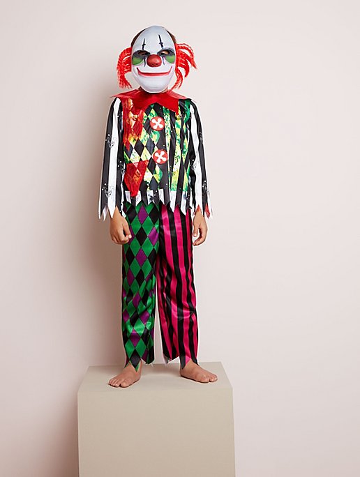 Halloween Creepy Clown Fancy Dress Costume