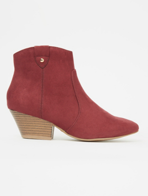 asda burgundy boots