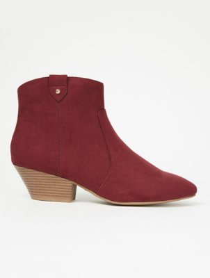 asda burgundy boots