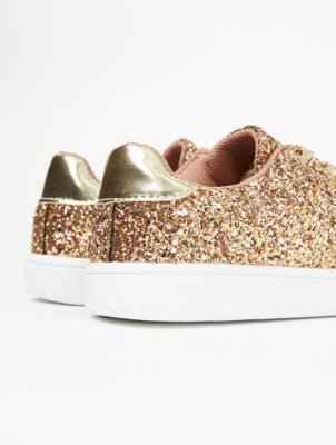 sparkly gold trainers
