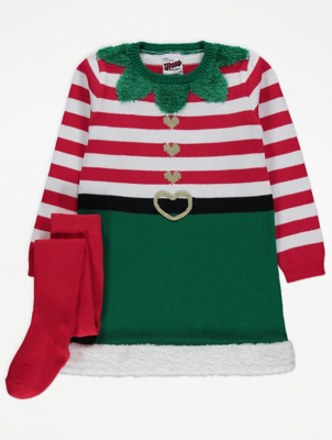 asda elf dress