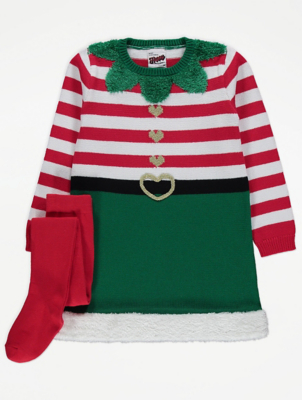 asda elf dress