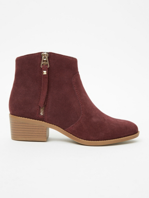 asda burgundy boots