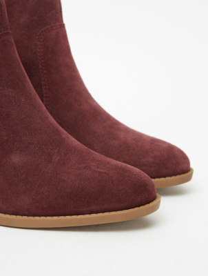 asda burgundy boots