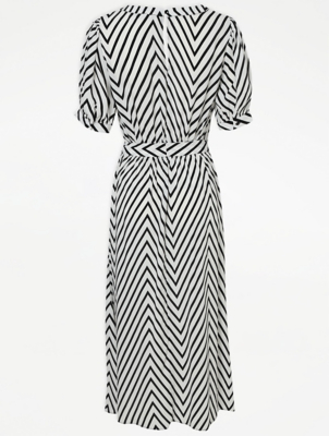 asda black and white dress