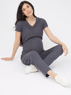 grey maternity jumpsuit