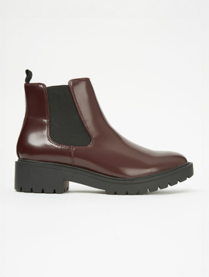 asda burgundy boots