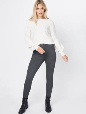 ladies grey pull on trousers