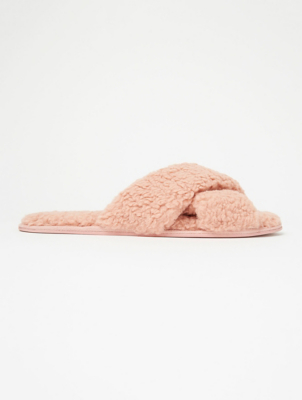 borg slider slippers