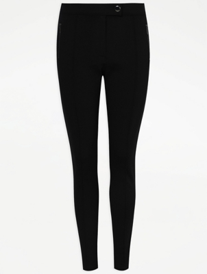 black ponte skinny trousers