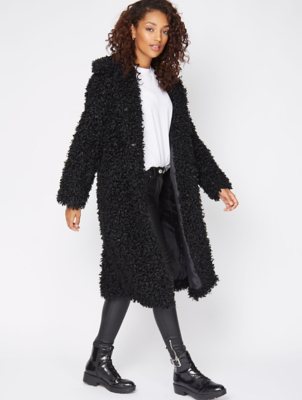 long black fluffy coat