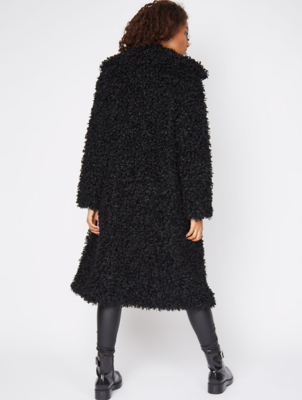 long black fluffy coat