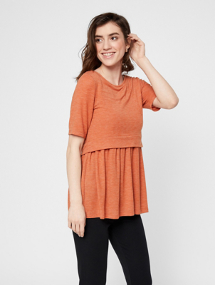 peplum nursing top