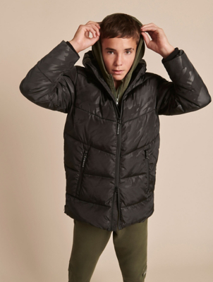 asda black puffer jacket