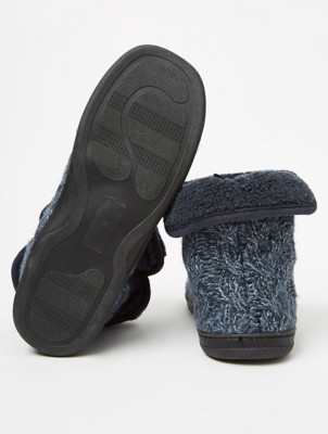 mens slipper boots asda