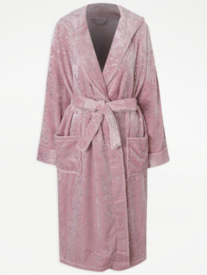 pink fluffy dressing gowns ladies