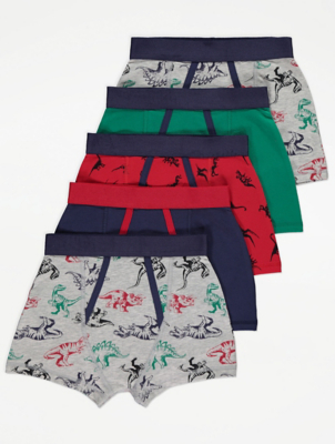 Red Dinosaur Print Trunks 5 Pack