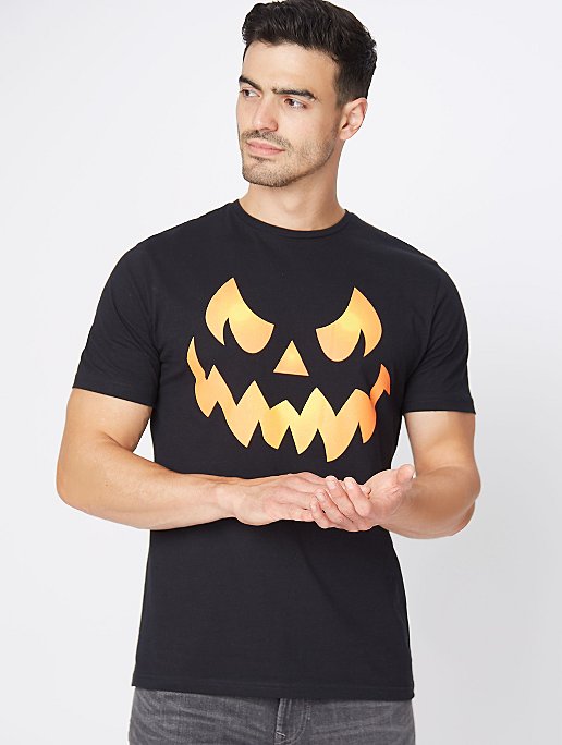 Skal omdømme visdom Halloween Pumpkin Face T-Shirt | Men | George at ASDA