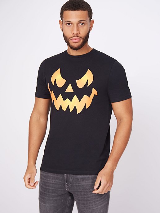 Arving vinde horisont Halloween Black Lit Pumpkin T-Shirt | Men | George at ASDA