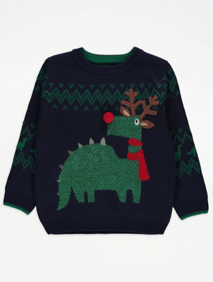 womens dinosaur christmas jumper