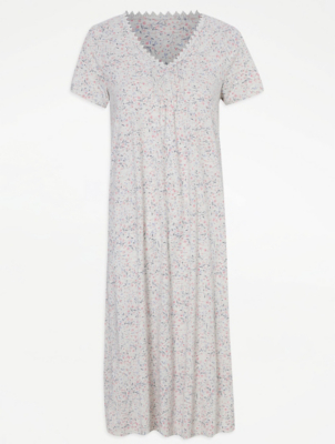 Grey Marl Ditzy Floral Short Sleeve 