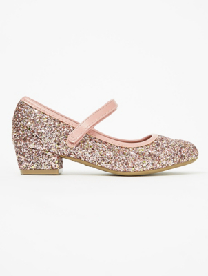 Pink Glitter Mid Heel Party Shoes 