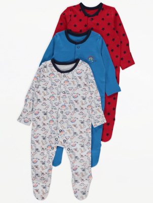 baby boy sleepsuits asda