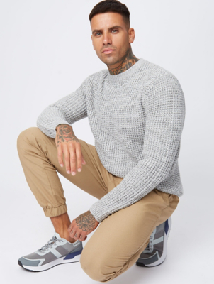 grey fisherman jumper