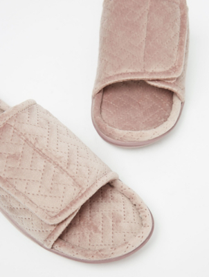 open toe slippers asda