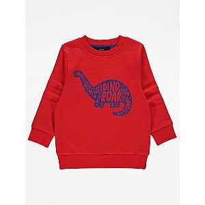 Red Dinosaur Print Sweatshirt