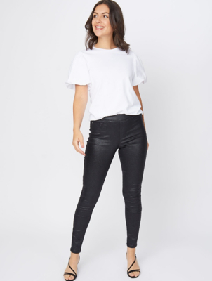 black glitter jeggings