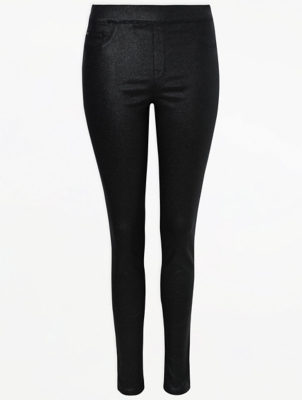 black sparkle jeggings