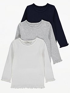 Girls Tops T Shirts Kids George At Asda - plain white crop top roblox